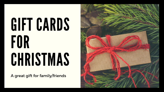 gift cards for christmas